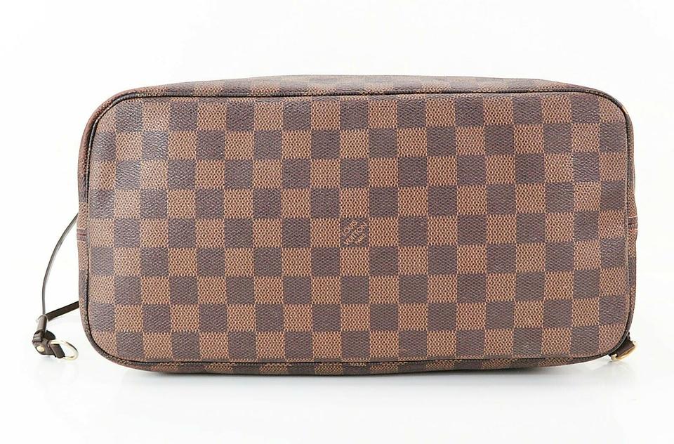 Louis Vuitton Neverfull Bag Mm Damier Ebene Brown Canvas Tote - MyDesignerly