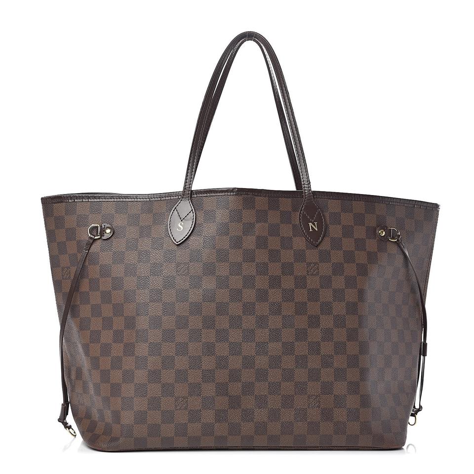 Louis Vuitton Neverfull Damier Ebene Gm Brown Canvas Tote