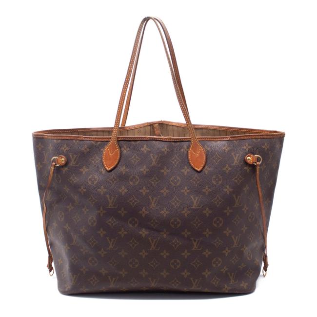 Louis+Vuitton+Neverfull+Tote+MM+Beige+Canvas for sale online