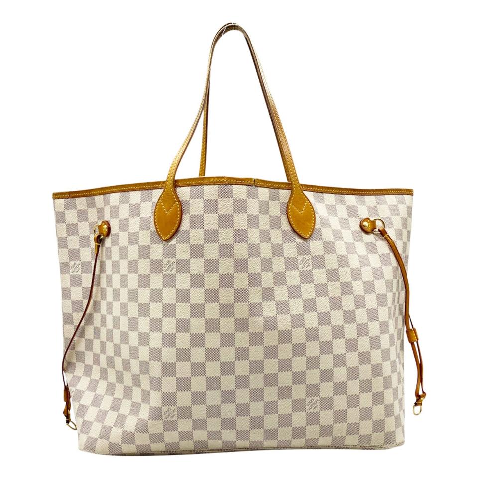 Neverfull cloth tote Louis Vuitton White in Fabric - 20131264