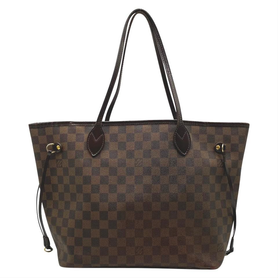 Louis Vuitton Neverfull Mm Brown Damier Ebene Canvas Tote