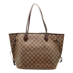 Louis Vuitton Neverfull Bag Mm Damier Ebene Brown Canvas Tote