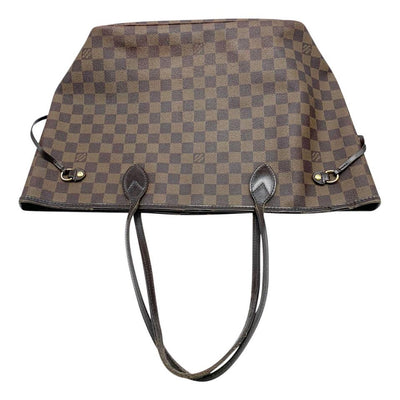 Louis Vuitton Neverfull Damier Ebene Mm Brown Canvas Tote - MyDesignerly