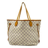 Louis Vuitton Neverfull Mm White Damier Azur Canvas Tote