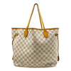 Louis Vuitton Neverfull Mm White Damier Azur Canvas Tote