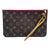 Louis Vuitton Neverfull Pochette Mm Gm Pivoine Brown Monogram Canvas Clutch