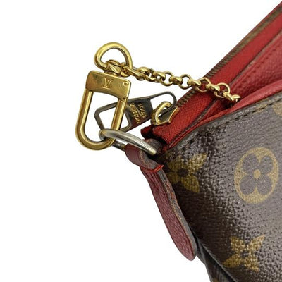 Louis Vuitton Pallas Clutch Cerise Red Monogram Canvas Cross Body Bag