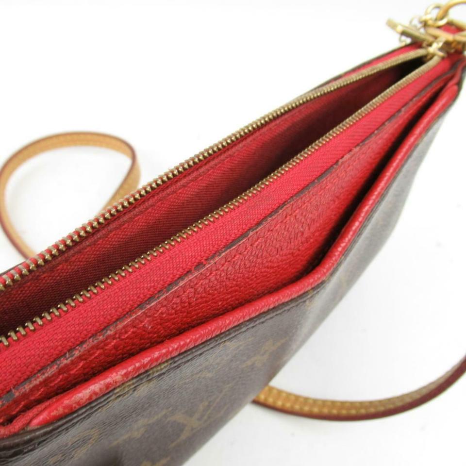 Louis Vuitton Red Monogram pallas Clutch Bag Auction