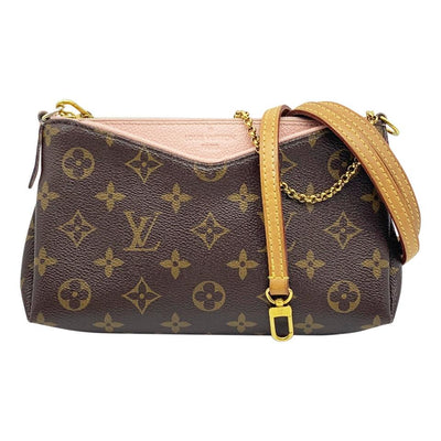 Louis Vuitton Pallas Clutch Rose Poudre Pink Monogram Canvas Shoulder Bag