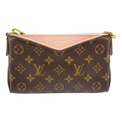 Louis Vuitton Pallas Clutch Rose Poudre Pink Monogram Canvas Shoulder Bag