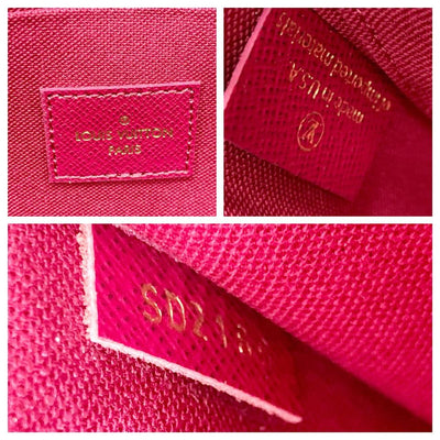 Louis Vuitton Pochette Félicie Monogram Brown Pink Fuschia Leather