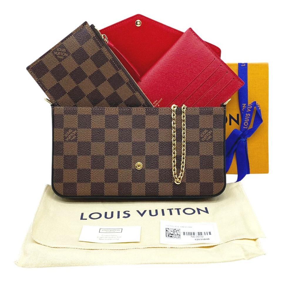 Louis Vuitton Pochette Damier Ebene Clutch Crossbody Bag