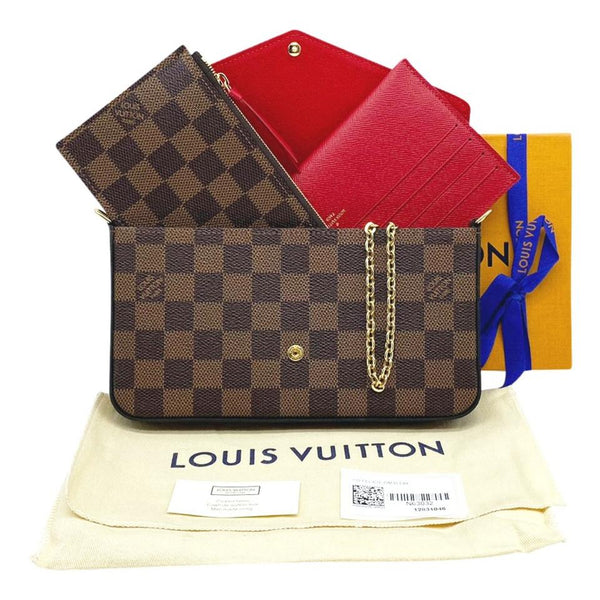 Louis Vuitton Damier F√ licie Pochette 2021 Ss, Brown