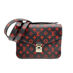 Louis Vuitton Pallas Clutch Monogram Red Canvas Shoulder Bag - MyDesignerly