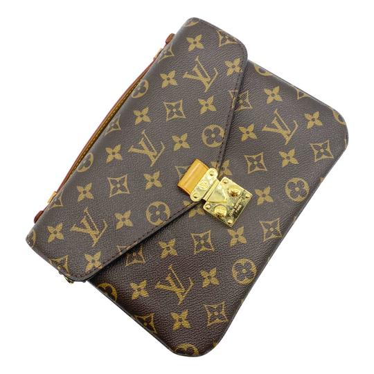 Louis Vuitton Brown Monogram Coated Canvas Pochette Métis Gold Hardware, 2021, Womens Handbag
