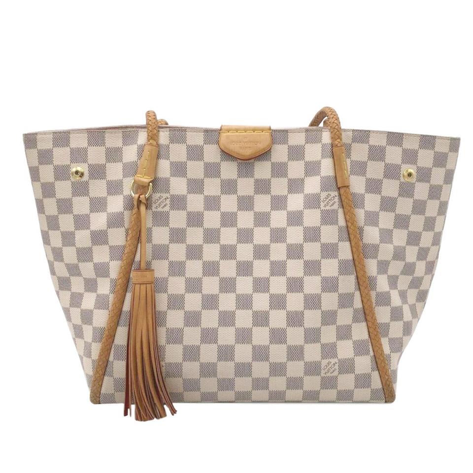 Louis Vuitton Propriano White Damier Azur Canvas Tote