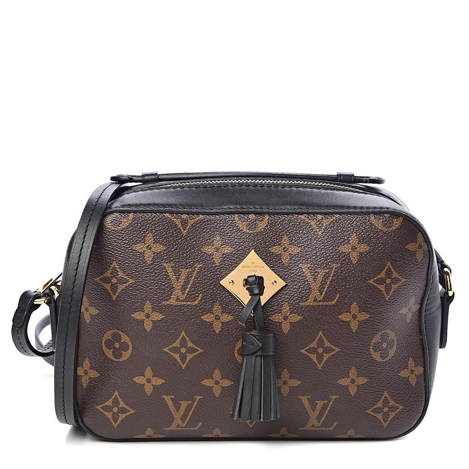 Louis Vuitton Saintonge Monogram Black Coated Canvas Cross Body Bag