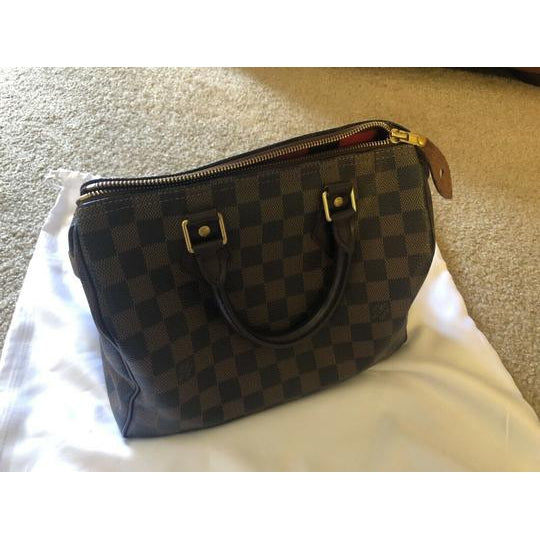 Louis Vuitton Speedy 25 Damier Brown Canvas Satchel