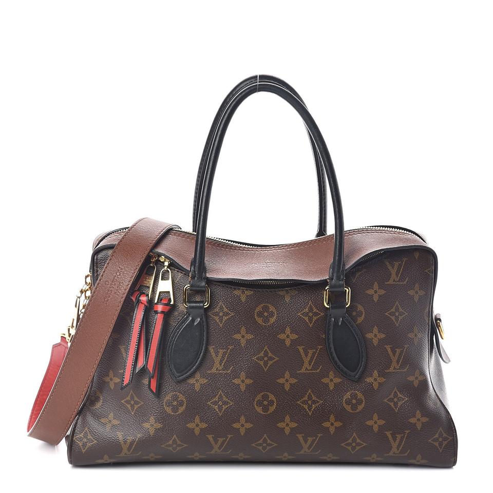 Louis Vuitton Tuileries Caramel Rouge Monogram Canvas and Calfskin Cross Body Bag