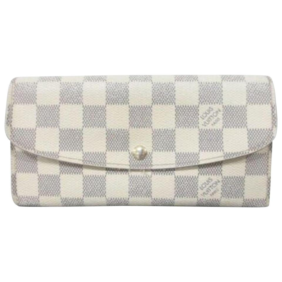 Louis Vuitton White Emilie Damier Azur Wallet