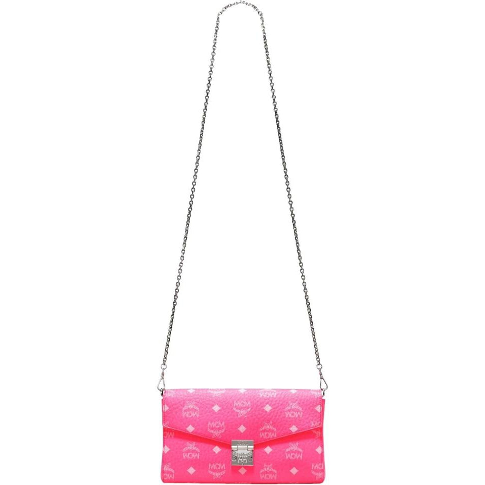 MCM Neon Pink Coated Canvas Rockstar Vanity Case Box Bag - MyDesignerly