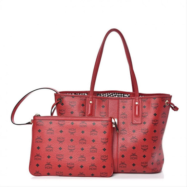 MCM Reversible Liz Shopper Visetos Large Ruby Red in Coated Canvas with  Silver Cobalt-tone - US