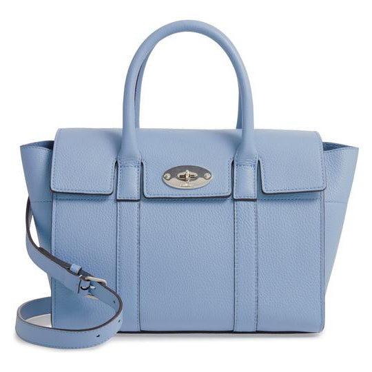 Mulberry Small Bayswater Satchel Blue Leather Shoulder Bag