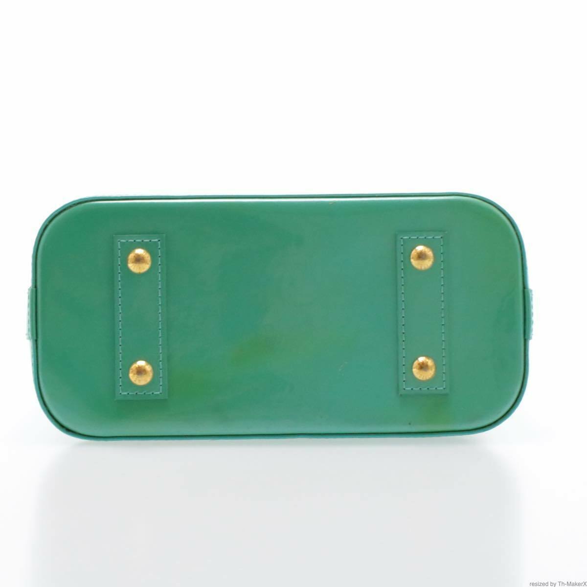 Louis Vuitton Green Monogram Vernis Alma BB Bag