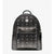 MCM Small Black Silver Gradation Visetos Stark Backpack