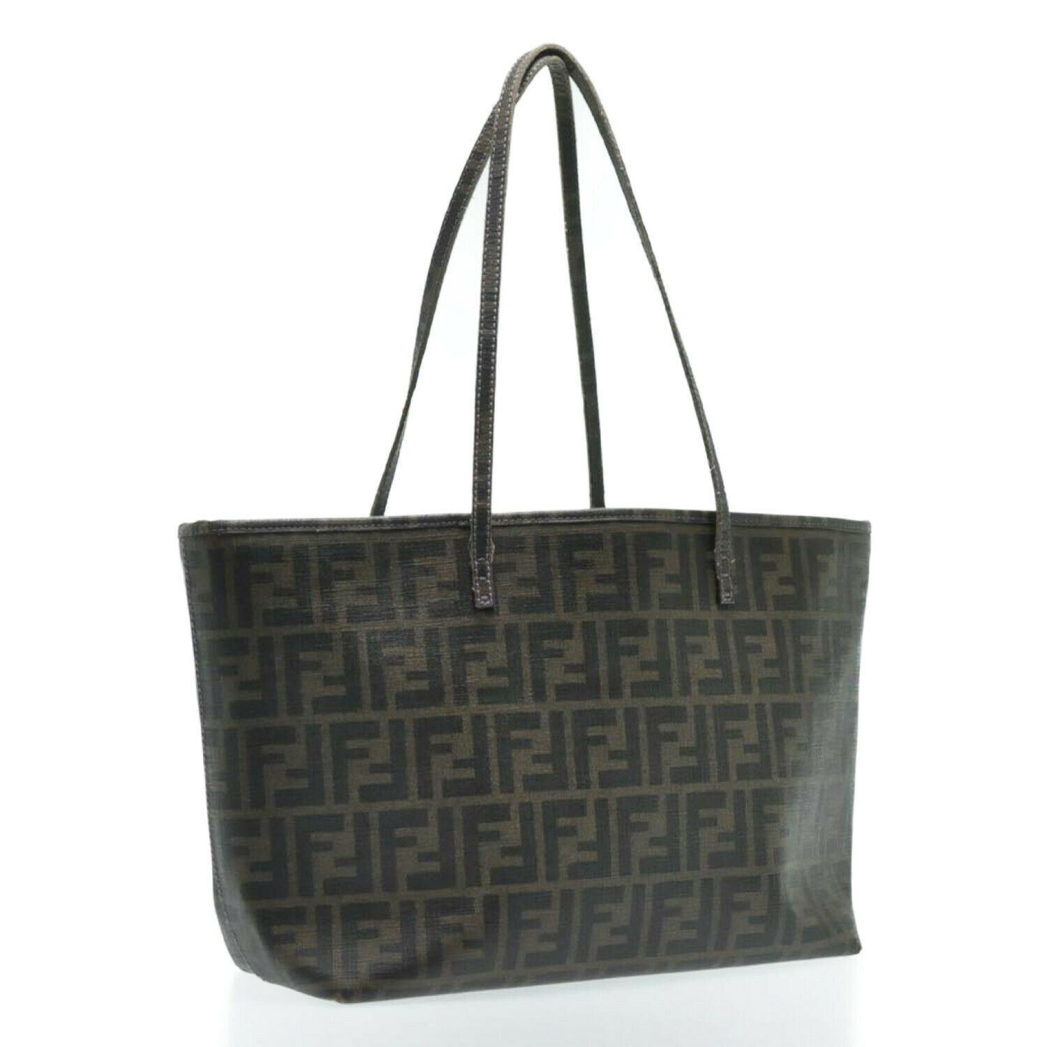 Fendi - Black & Brown Zucca Canvas Tote Large