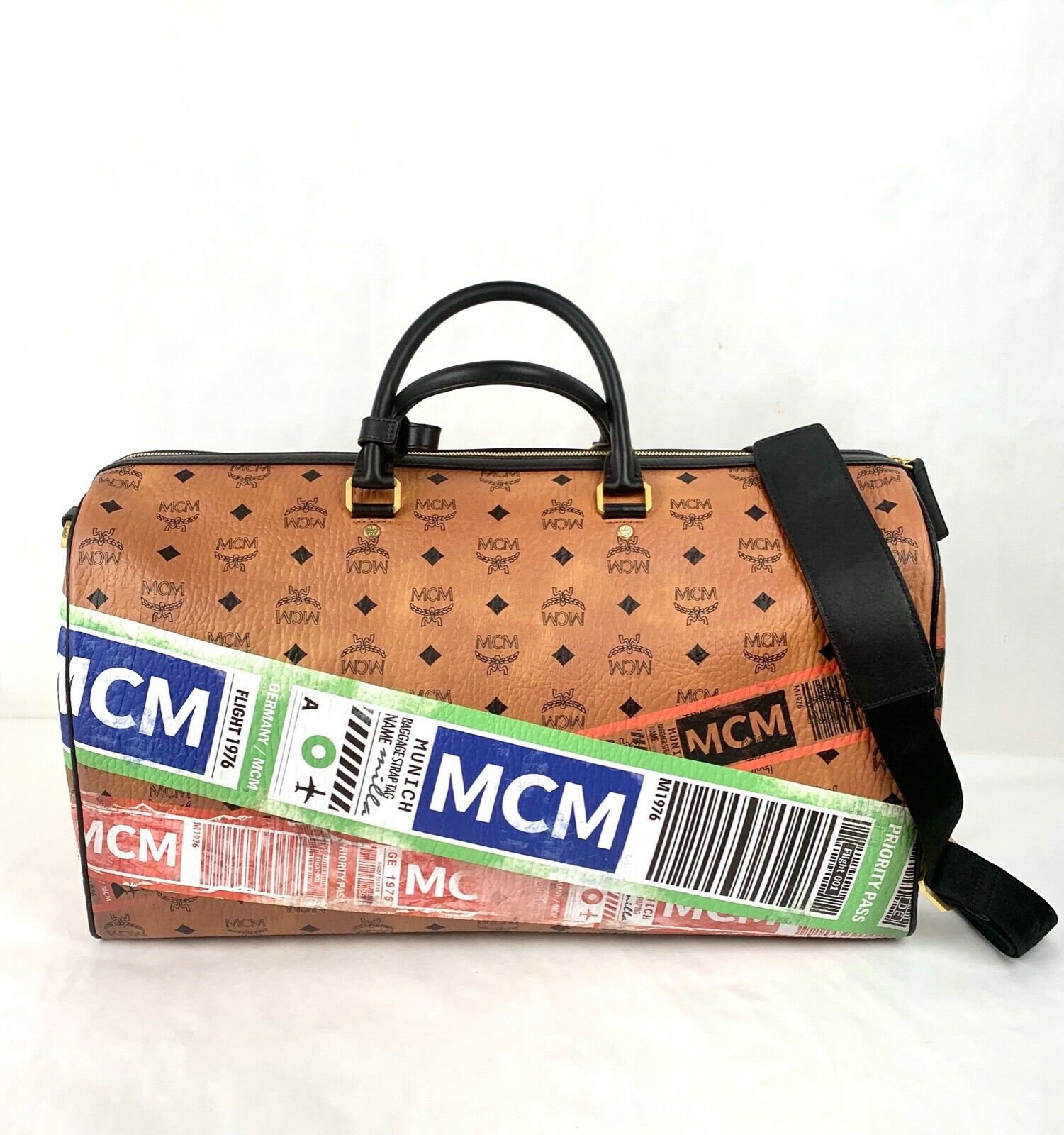 MCM Visetos Carry On Duffle - Brown Luggage and Travel, Handbags - W3049764
