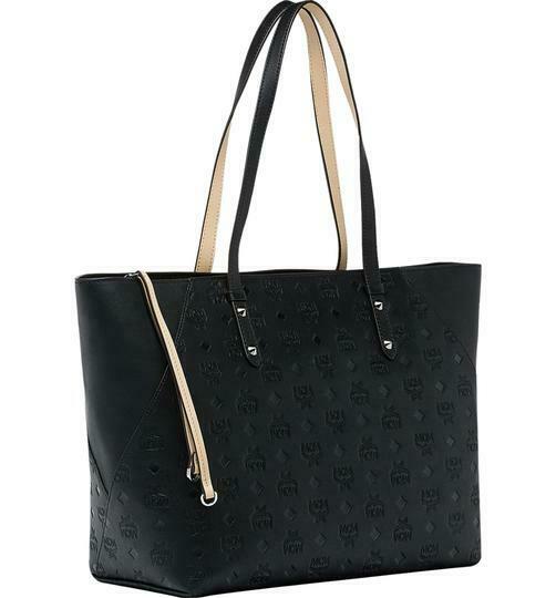 Mcm klara tote black hot sale