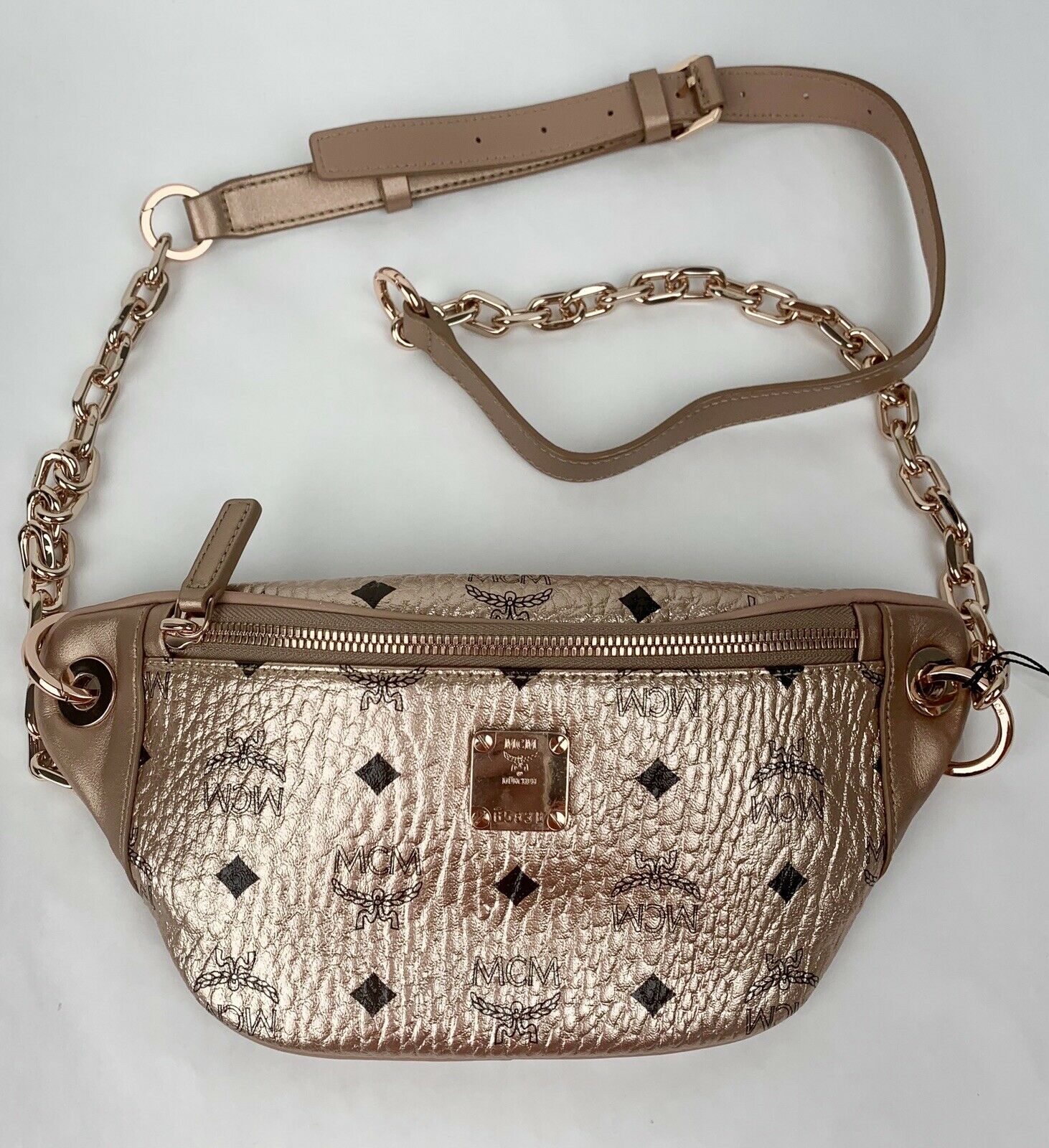 MCM, Bags, Mcm Bag 0 Authentic Rose Gold With Chain So Versatile Amazing  Condition