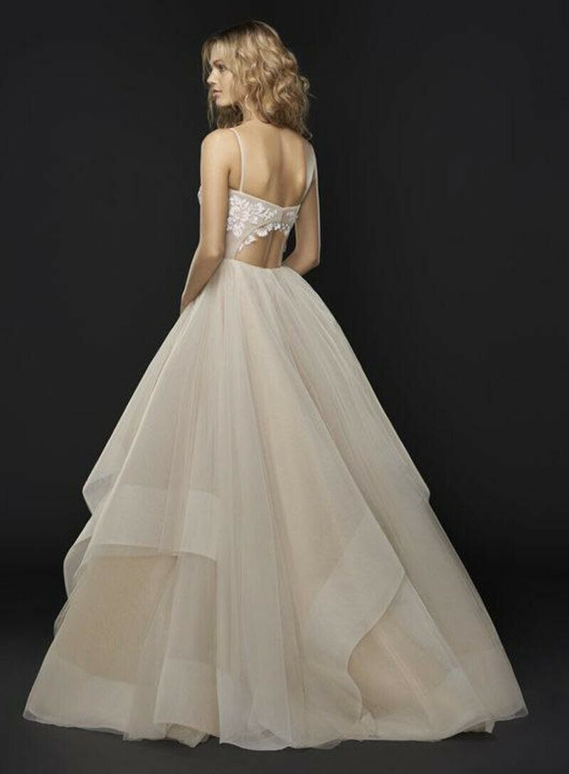 Hayley Paige Nude Honey Bee Tulle Keagan Keegan Embellished Ballgown 6 -  MyDesignerly