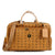 MCM Cognac Brown Visetos Coated Canvas Boston Duffel Bag