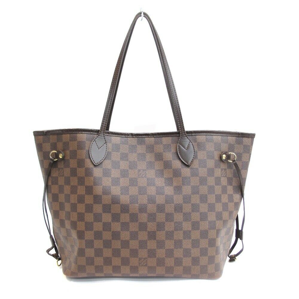 LOUIS VUITTON LV N51105 Damier Ebene Neverfull MM Tote Bag