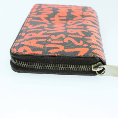 LOUIS VUITTON Monogram Graffiti Zippy Wallet Orange M93711