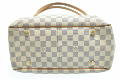 Louis Vuitton Figheri 872132 Pm Tote Whites Damier Azur Shoulder Bag, Louis Vuitton