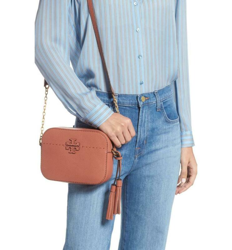 Tory Burch Mcgraw Leather Camera Bag in Blue