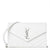 Saint Laurent Wallet Monogram Envelope Grain De Poudre Matelasse Chevron Chain