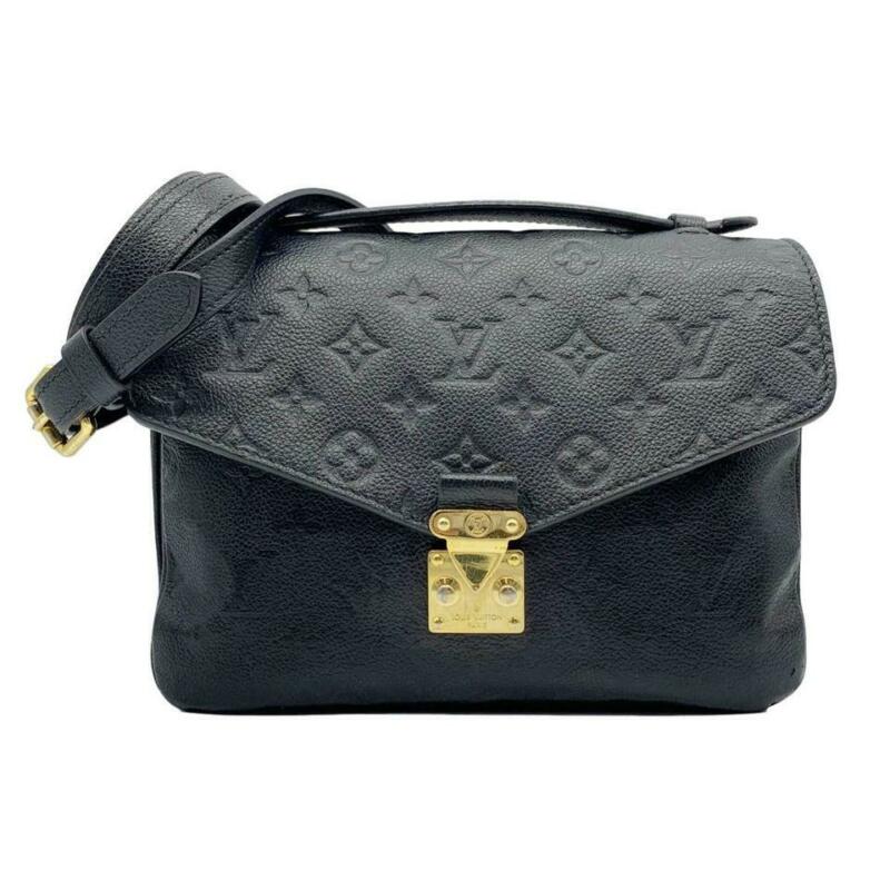 Louis Vuitton Pochette Metis Black Monogram Empreinte Leather Shoulder Bag