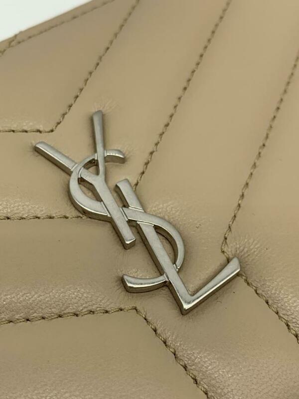 Saint Laurent Dark Beige Monogram Loulou New Matelasse Leather Zip
