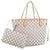 Louis Vuitton Neverfull Mm Rose Ballerine Azur Tote White Damier Ébène Canvas