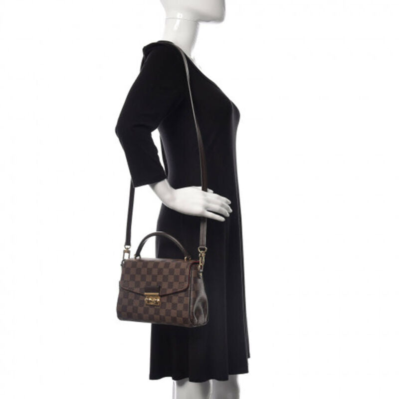 Louis Vuitton Damier Ebene Canvas Croisette Hand Carry Shoulder