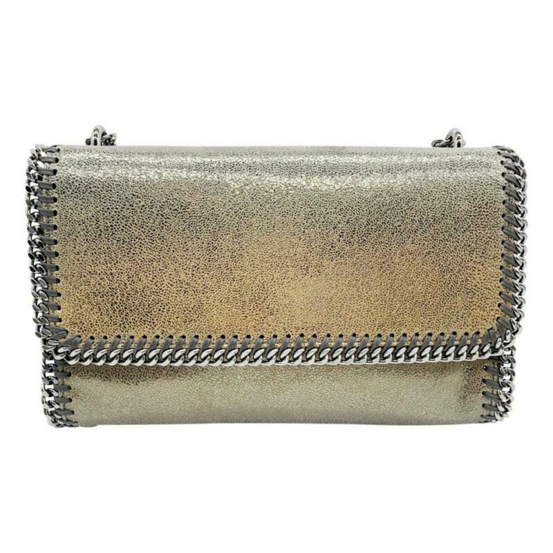 Metallic Faux Leather Crossbody Bag in Metallic - Stella Mc