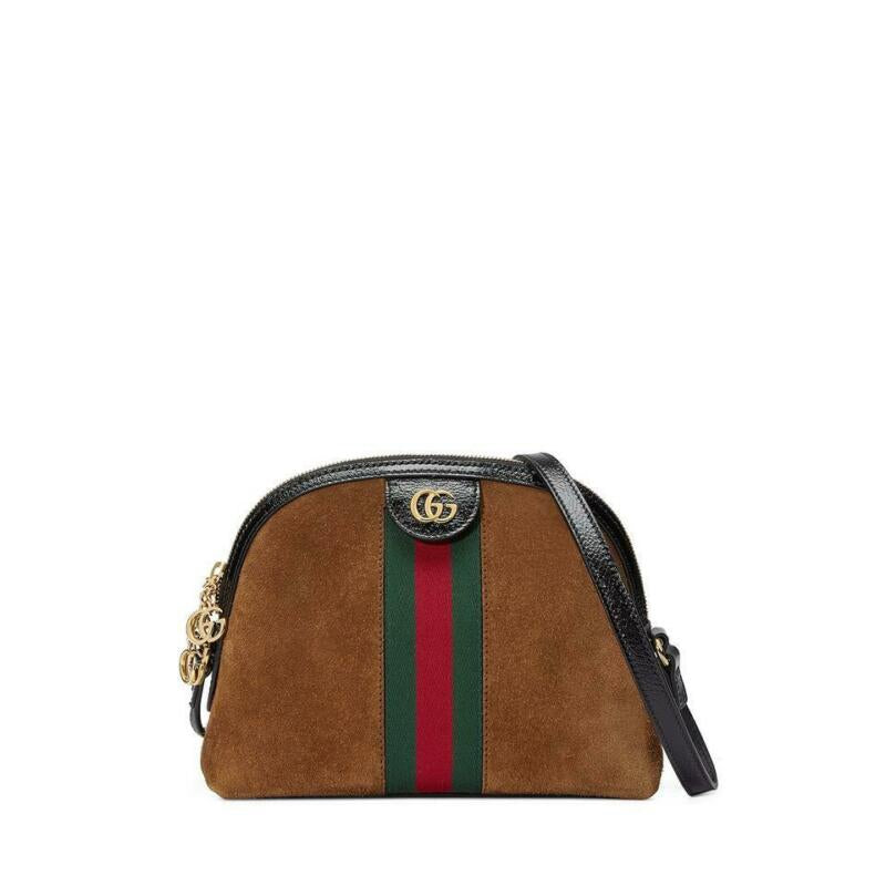 Gucci Ophidia Crossbody Linea Dragoni Small Chain Brown Suede Shoulder ...