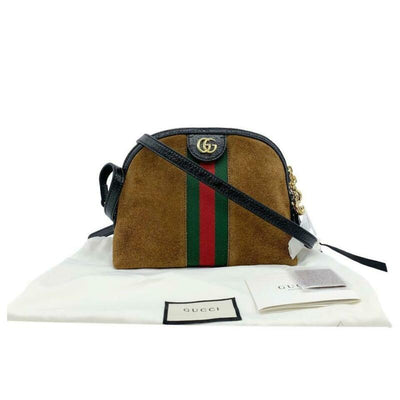 Gucci Ophidia Crossbody Linea Dragoni Small Chain Brown Suede Shoulder ...