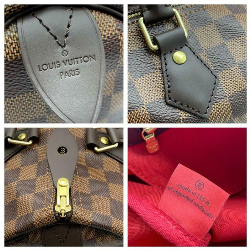 Louis Vuitton Ebene Damier Coated Canvas Speedy 30 Gold Hardware