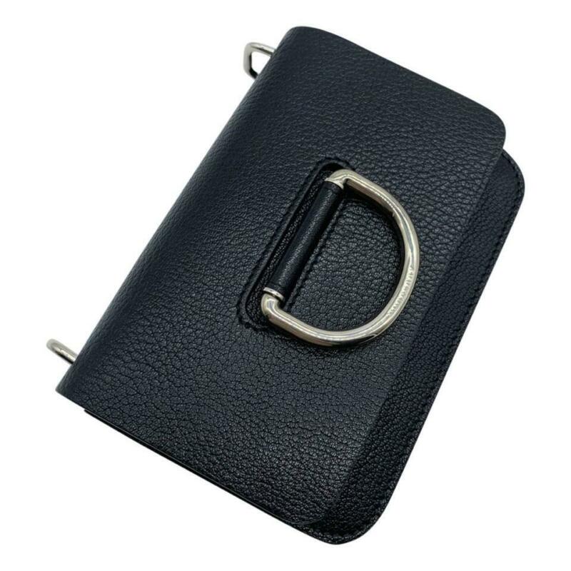 Burberry Crossbody Mini D-ring Black Leather Shoulder Bag - MyDesignerly