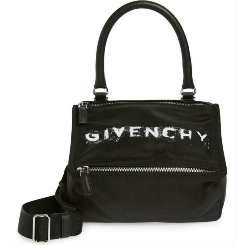 Givenchy Small Pandora Satchel Black Nylon Cross Body Bag